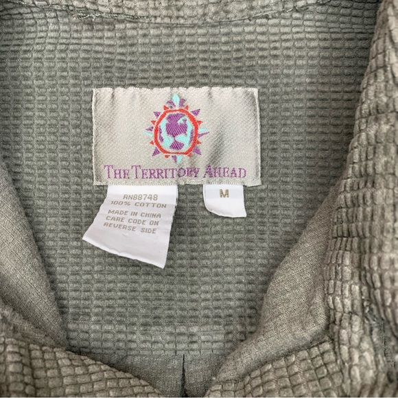 The Territory Ahead Button Down Green Mens Medium - Picture 3 of 10